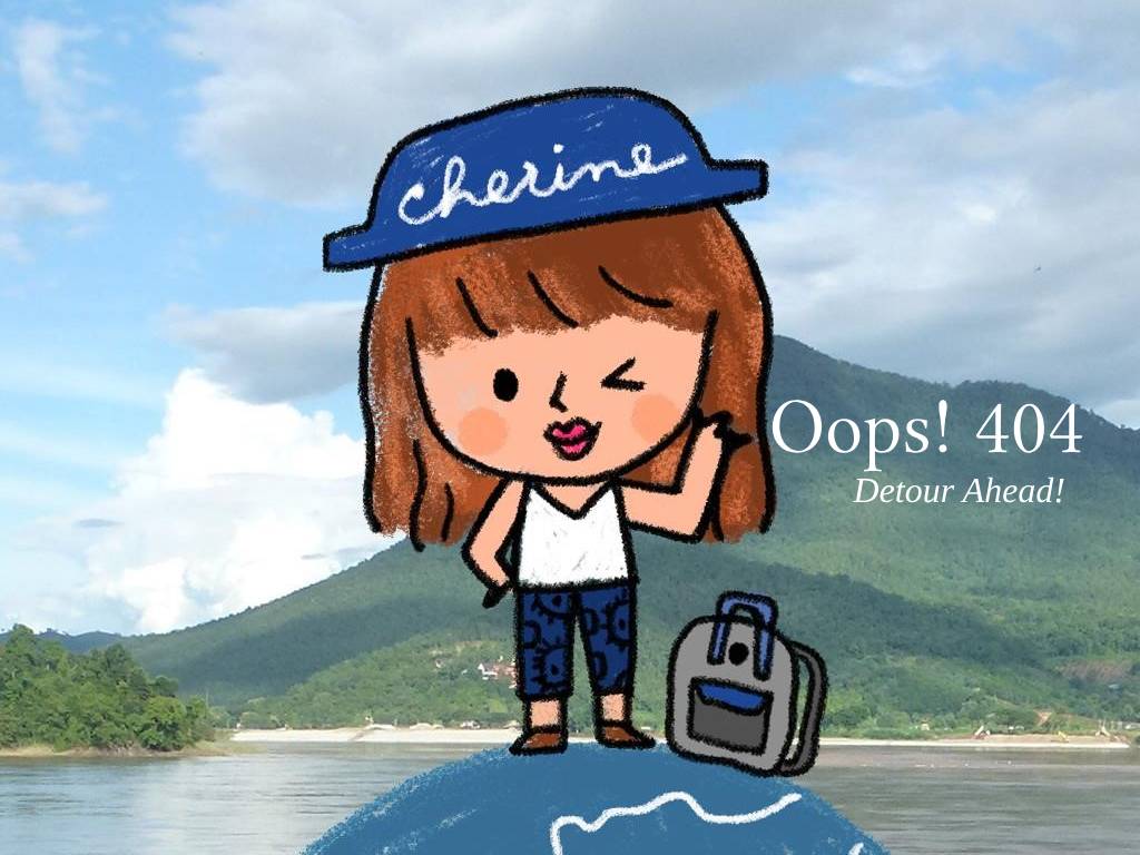 Cherine's logo with 404 error message